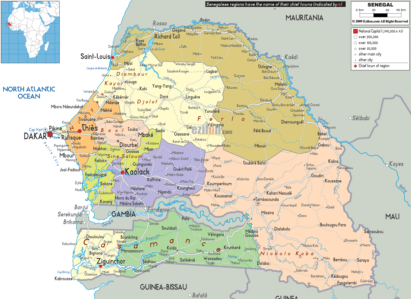 Dakar Africa Map 86