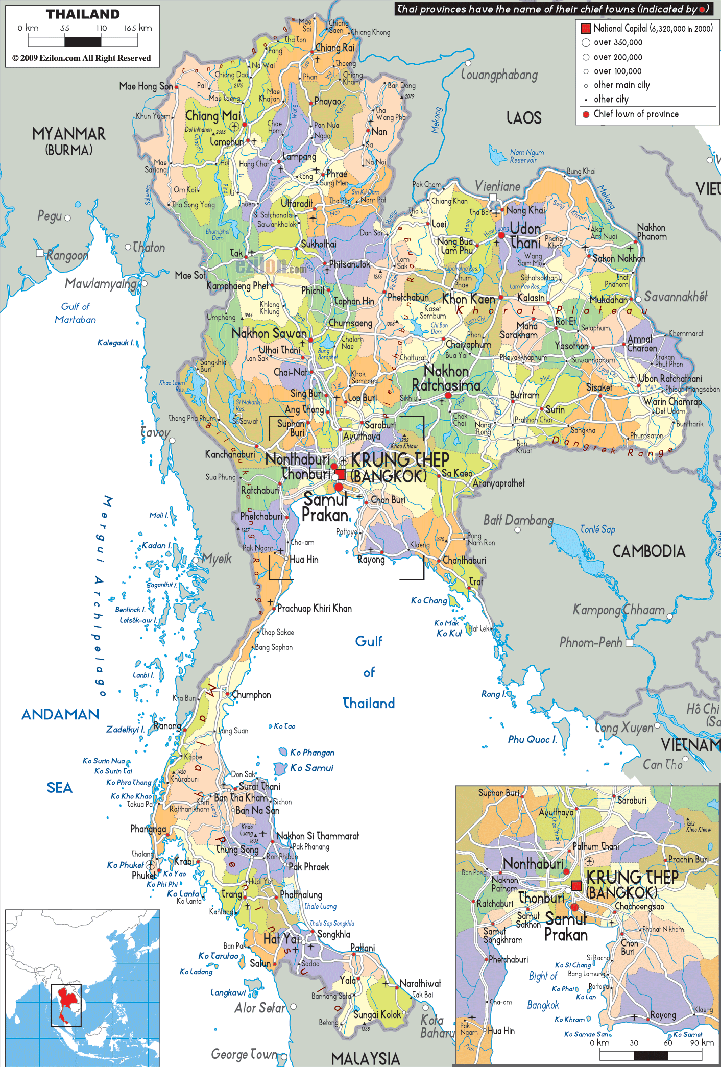 map thai