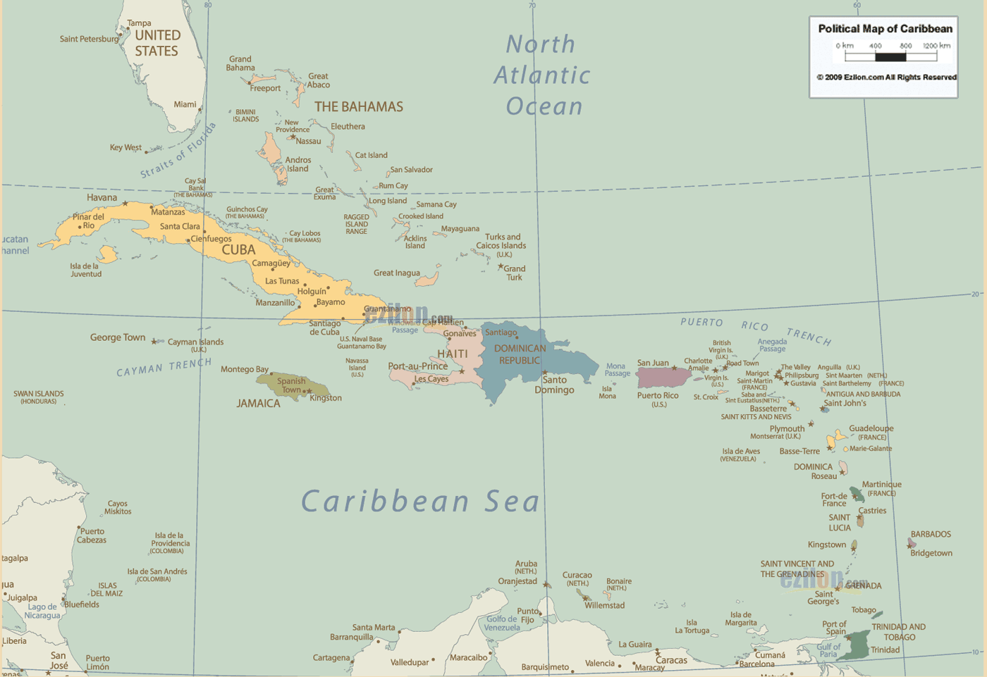 List of Caribbean countries by population