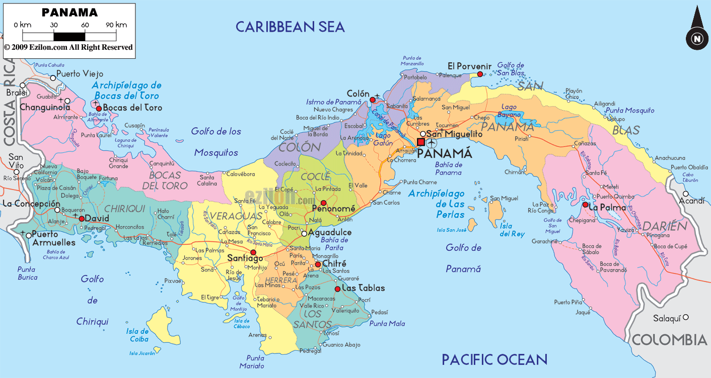 Image result for map of panama