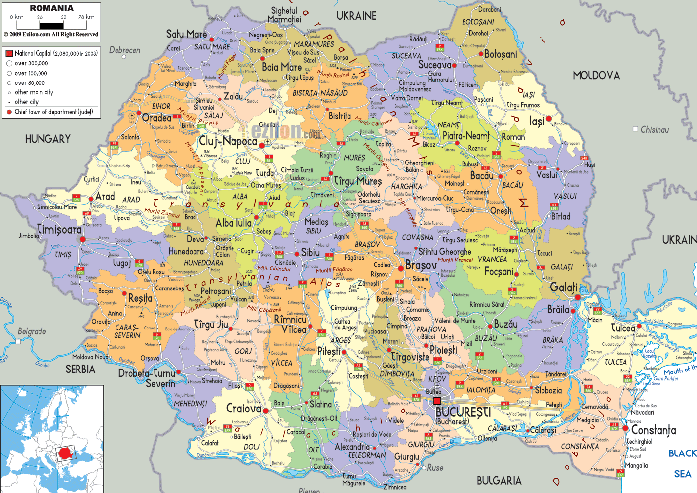 http://www.ezilon.com/maps/images/europe/Romanian-political-map.gif