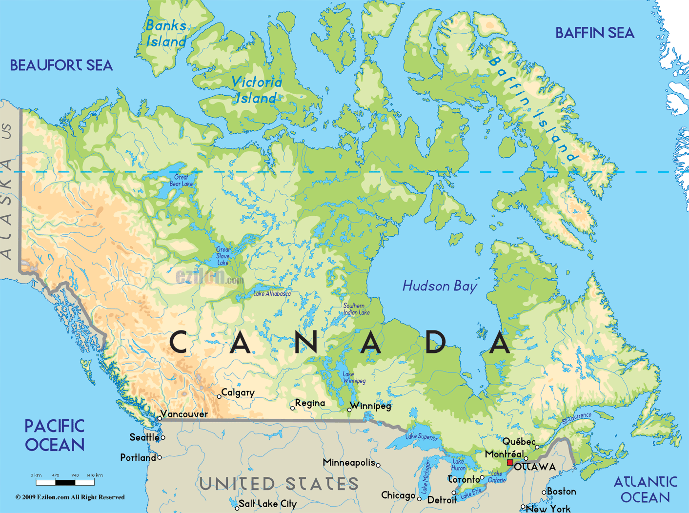 Road Map of Canada and Canadian Road Maps