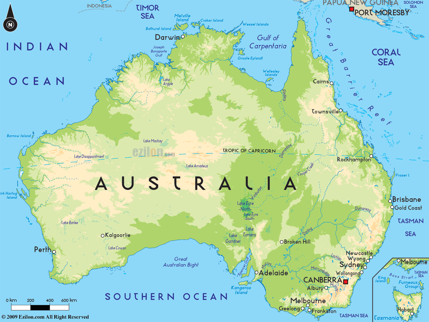 Road Map Of Australia And Australian Road Maps