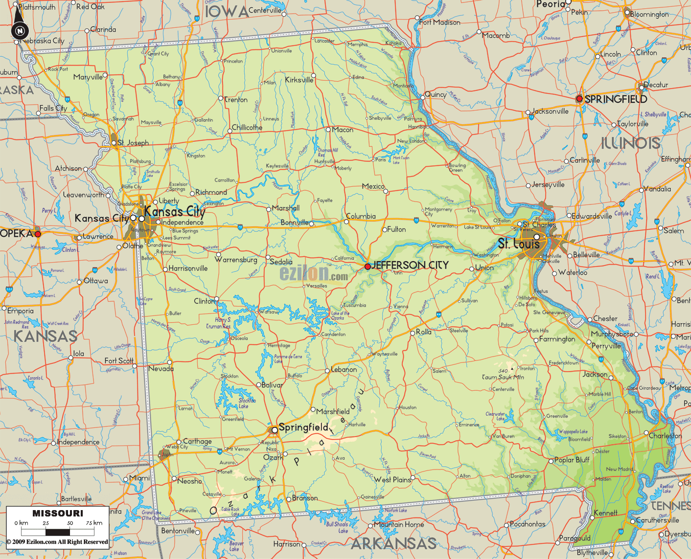 Map Of Missourimanunez