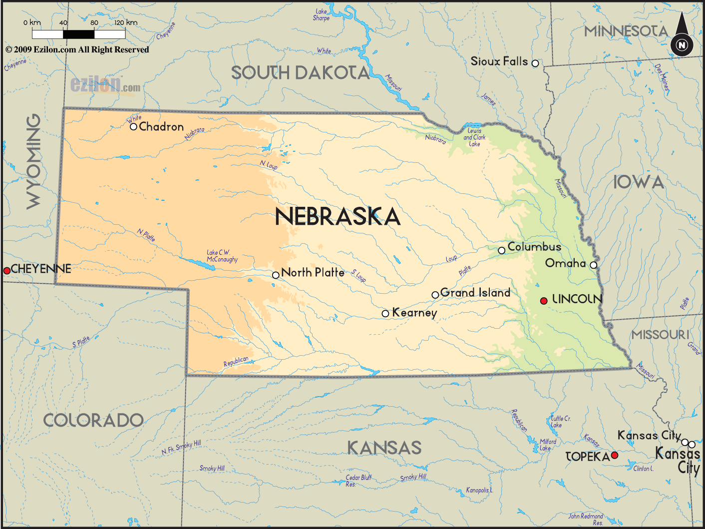 Omaha Nebraska In Usa Map