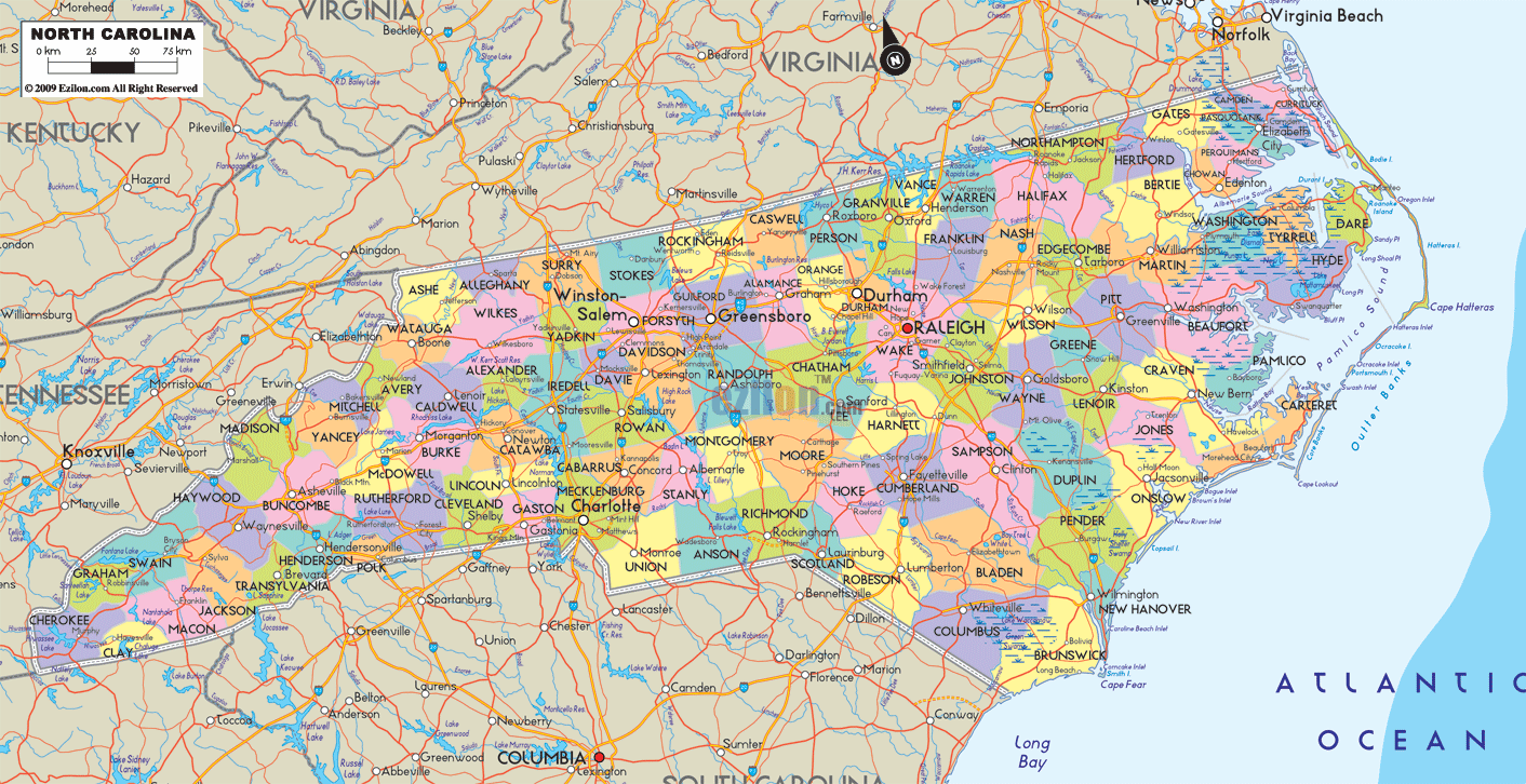 Map Of North Carolina