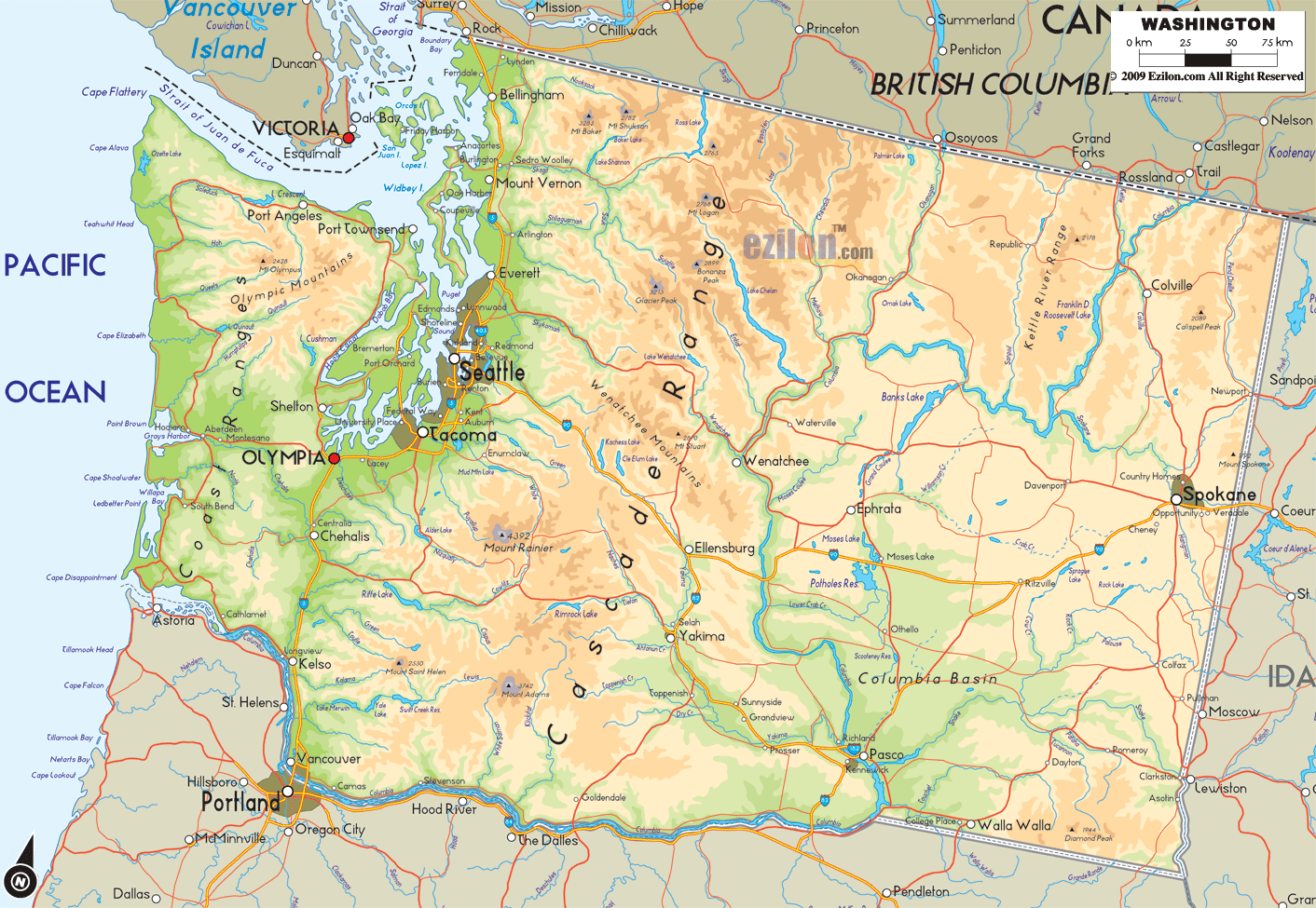 Washington State Map