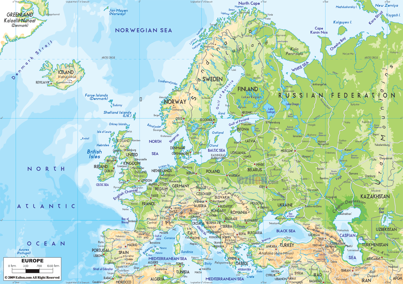 Major Mountain Ranges Of Europe European Environment Agency