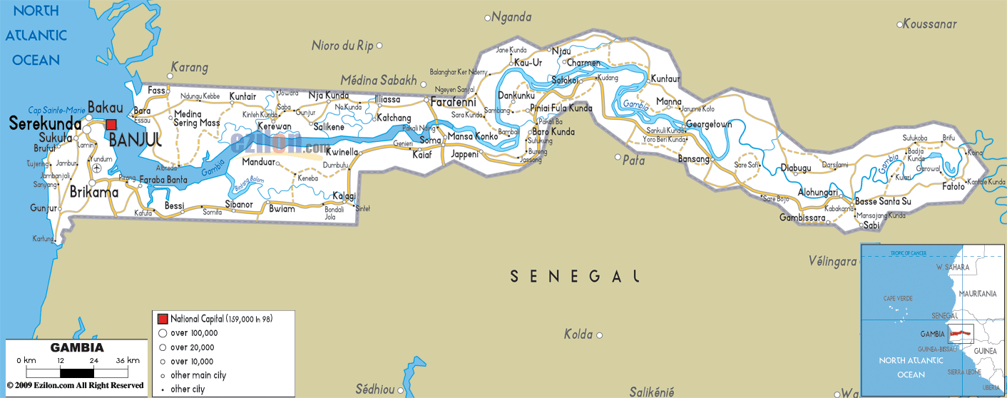 Banjul Gambia::PLAN & MAP & COUNTRY 