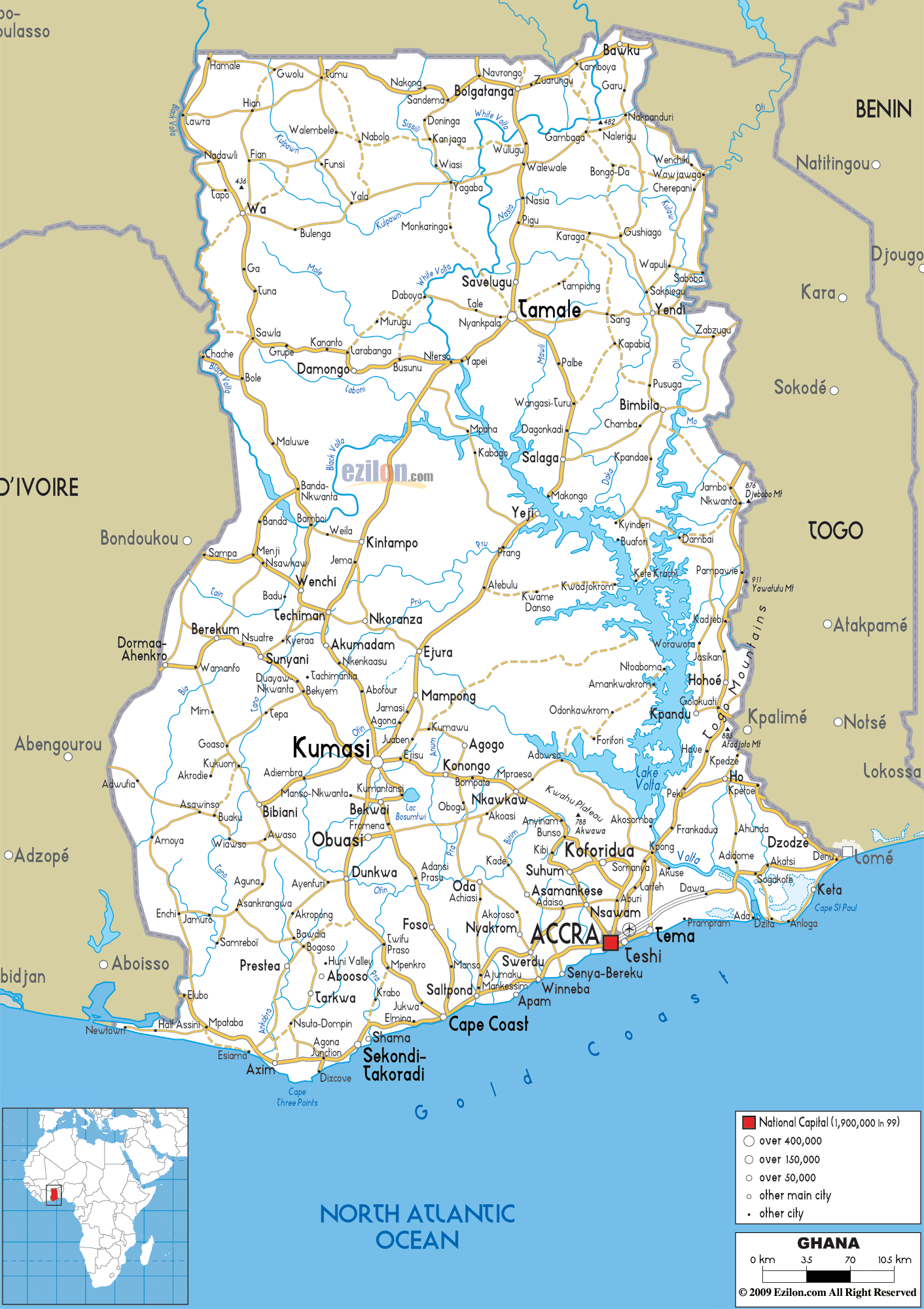 Map Of Ghana Mapofmap1