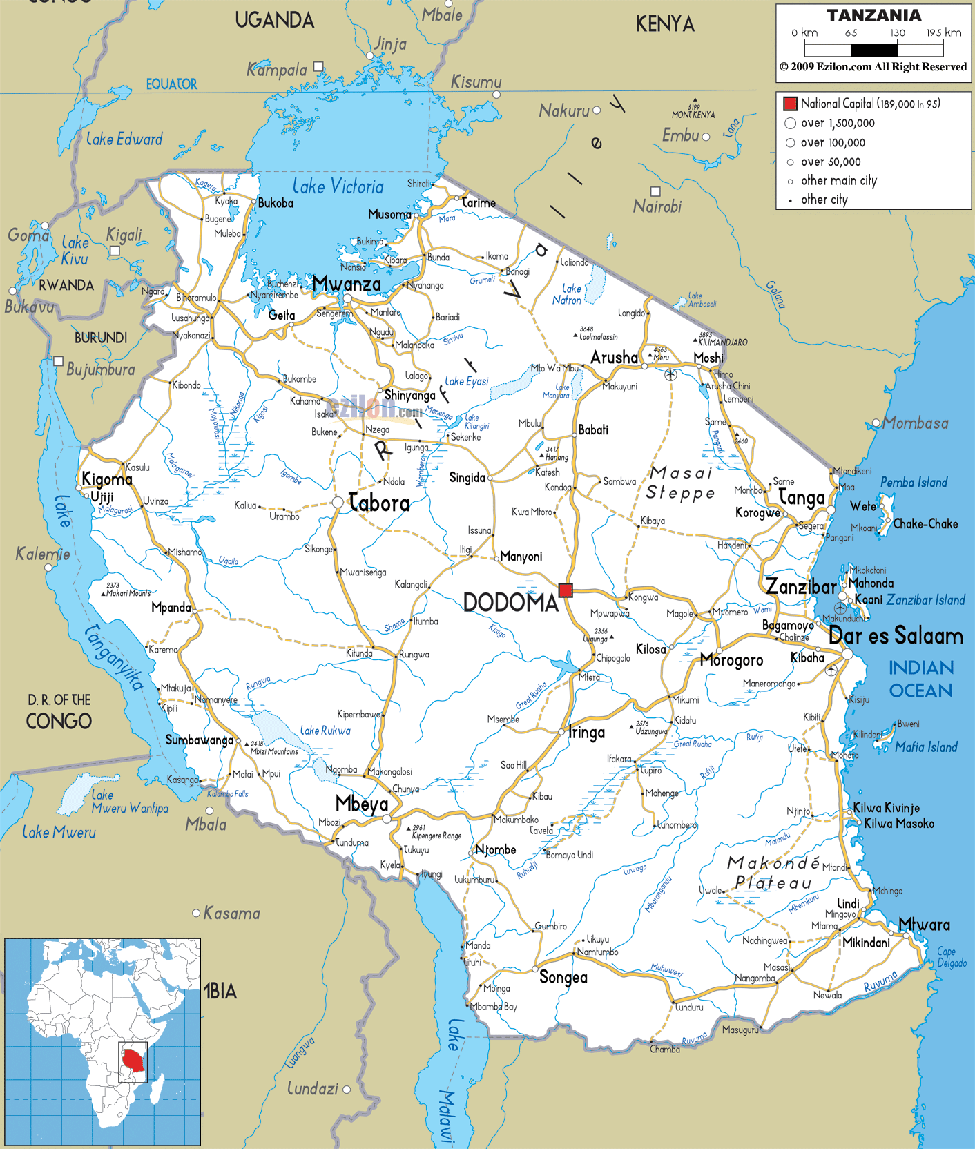 Uganda Road Distance Chart