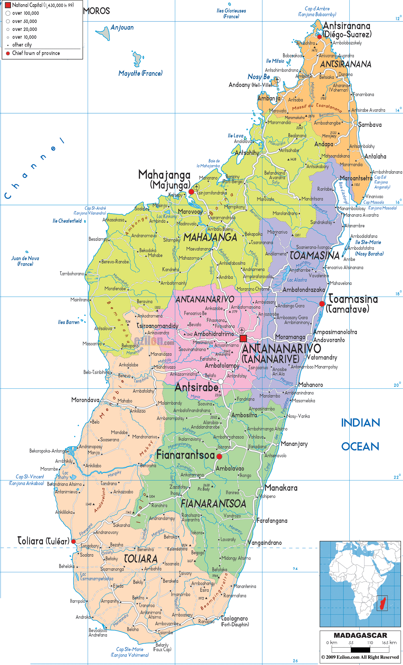 Madagaskar Kaart Europa - Vogels