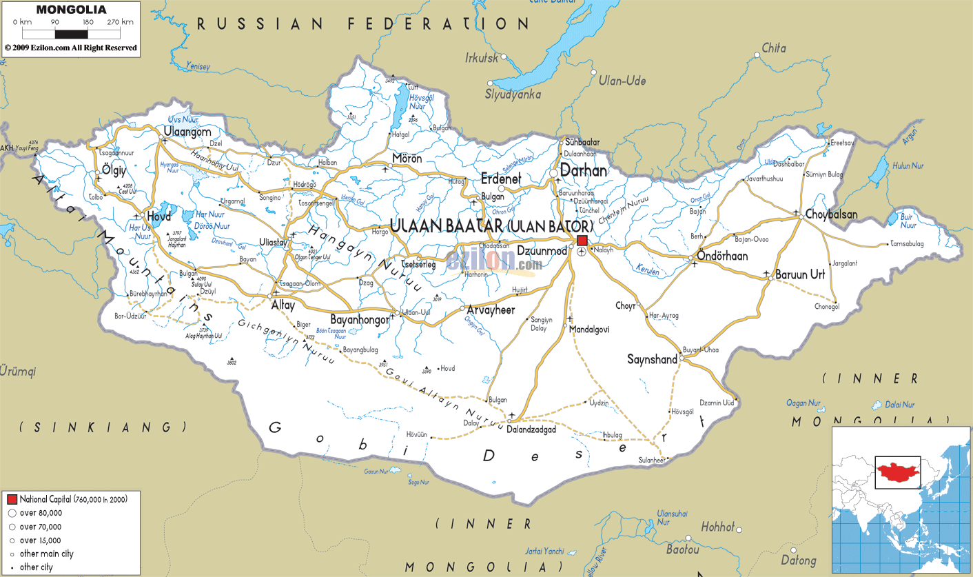 mongolian map