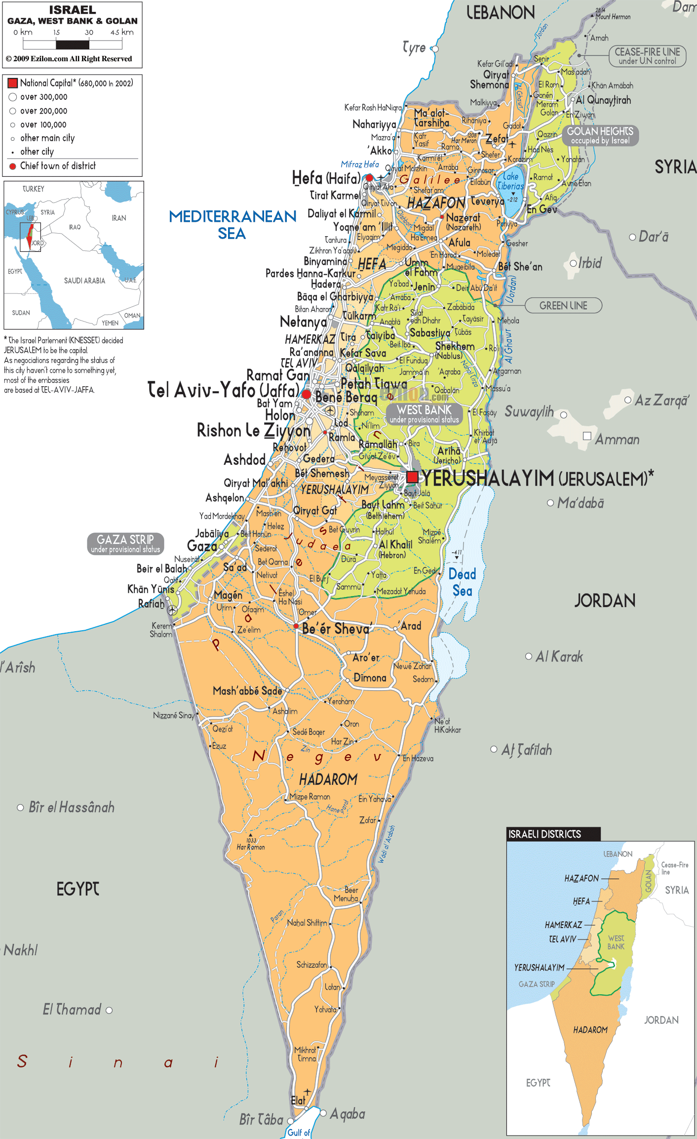 Maps Of Israel Area