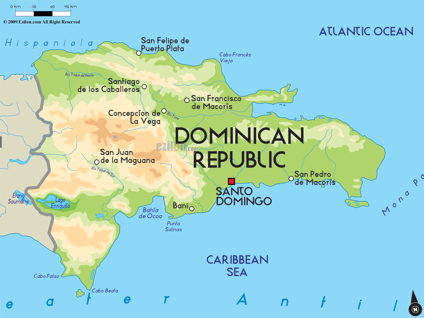 Map of Dominican Republic and Dominican Republic Map