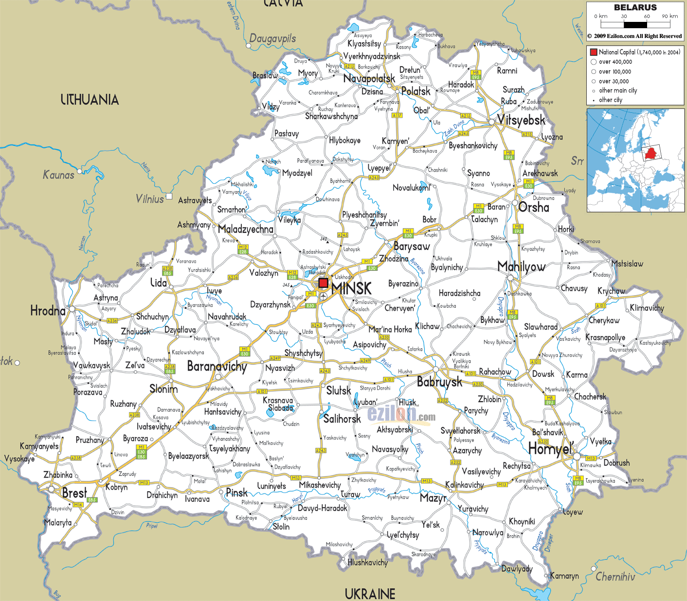 Belarus Karte