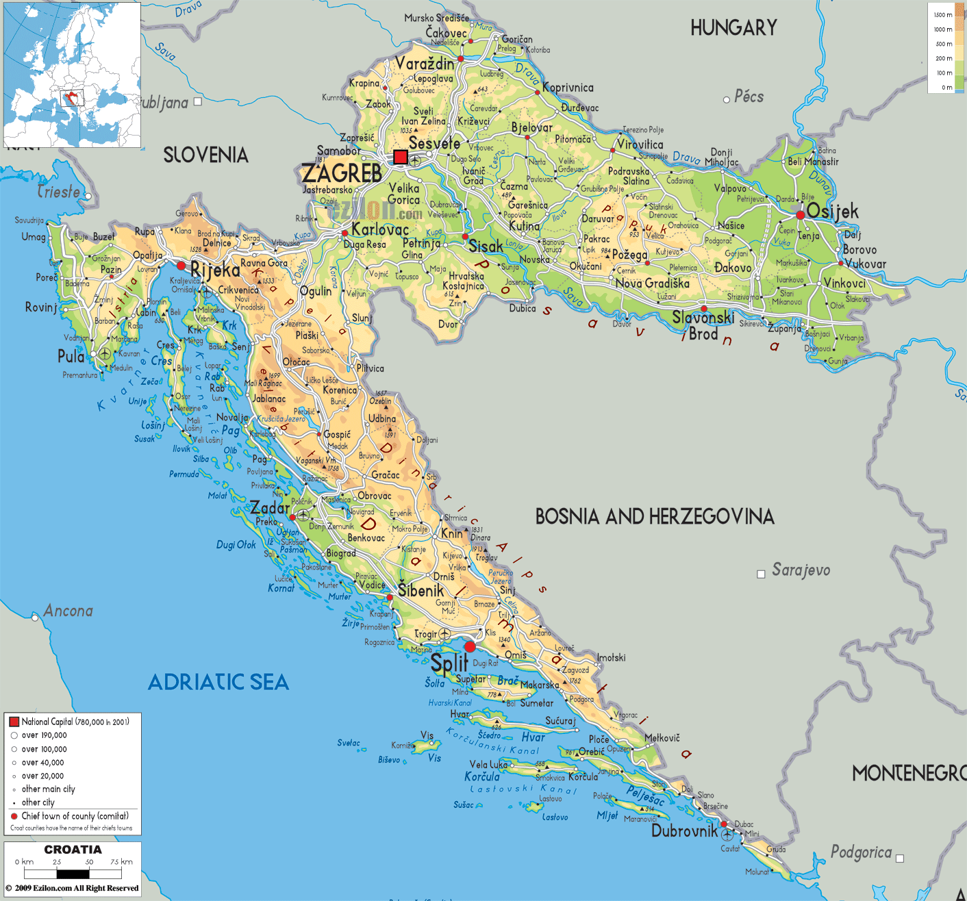 Croatia Location In Europe Map