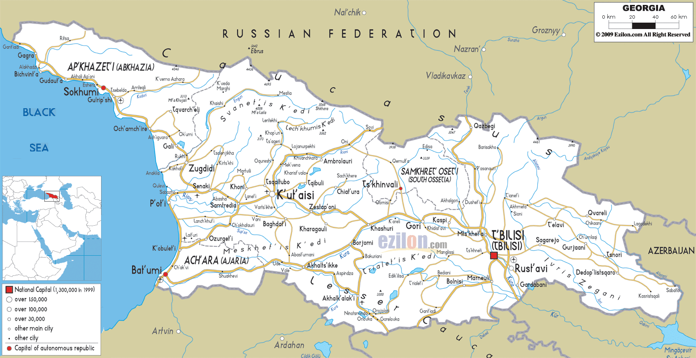 2008 Russo-Georgian War: Info - Page 3 Georgia-road-map