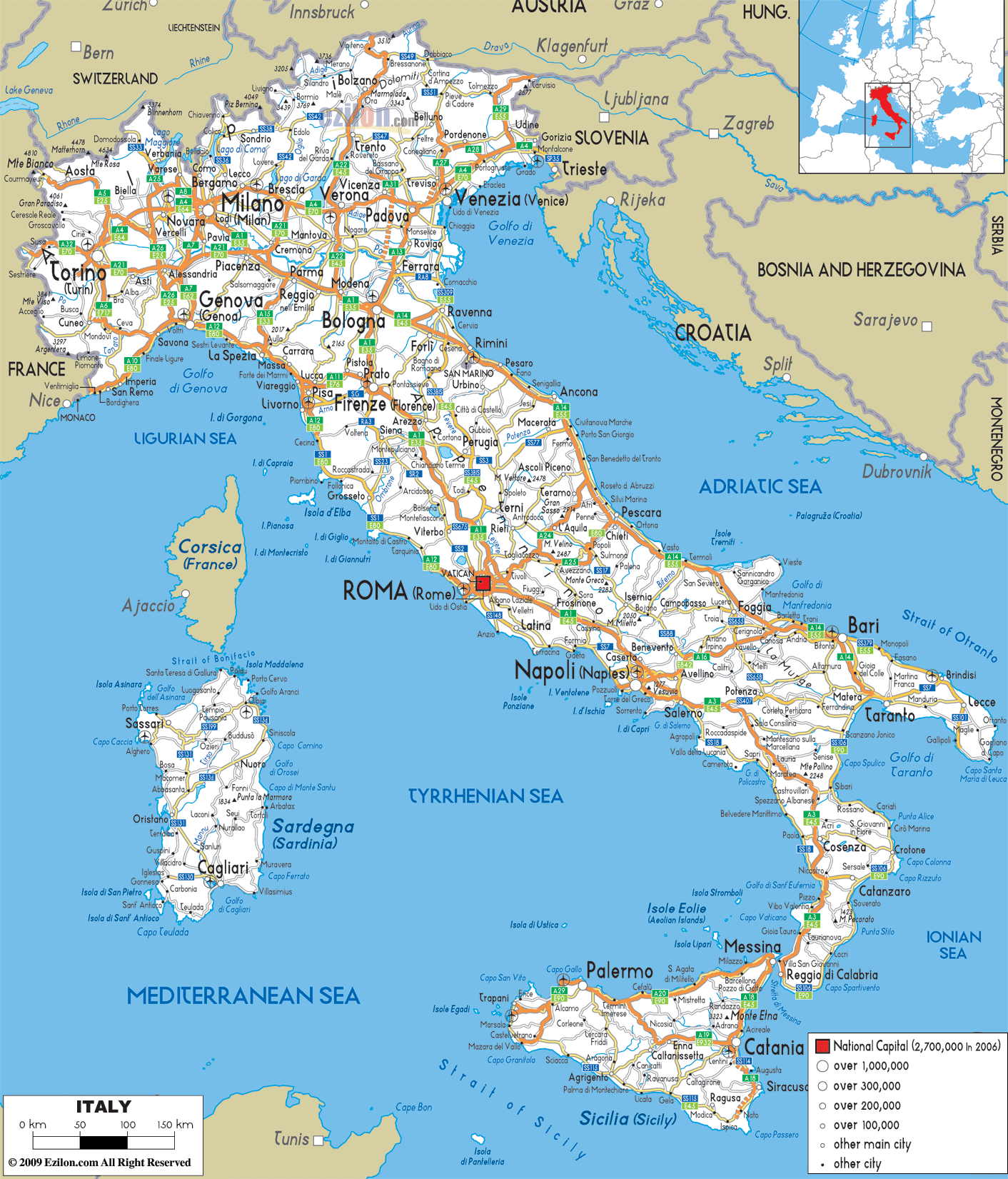 Cities In Italy Italy Cities Map Maps Of World