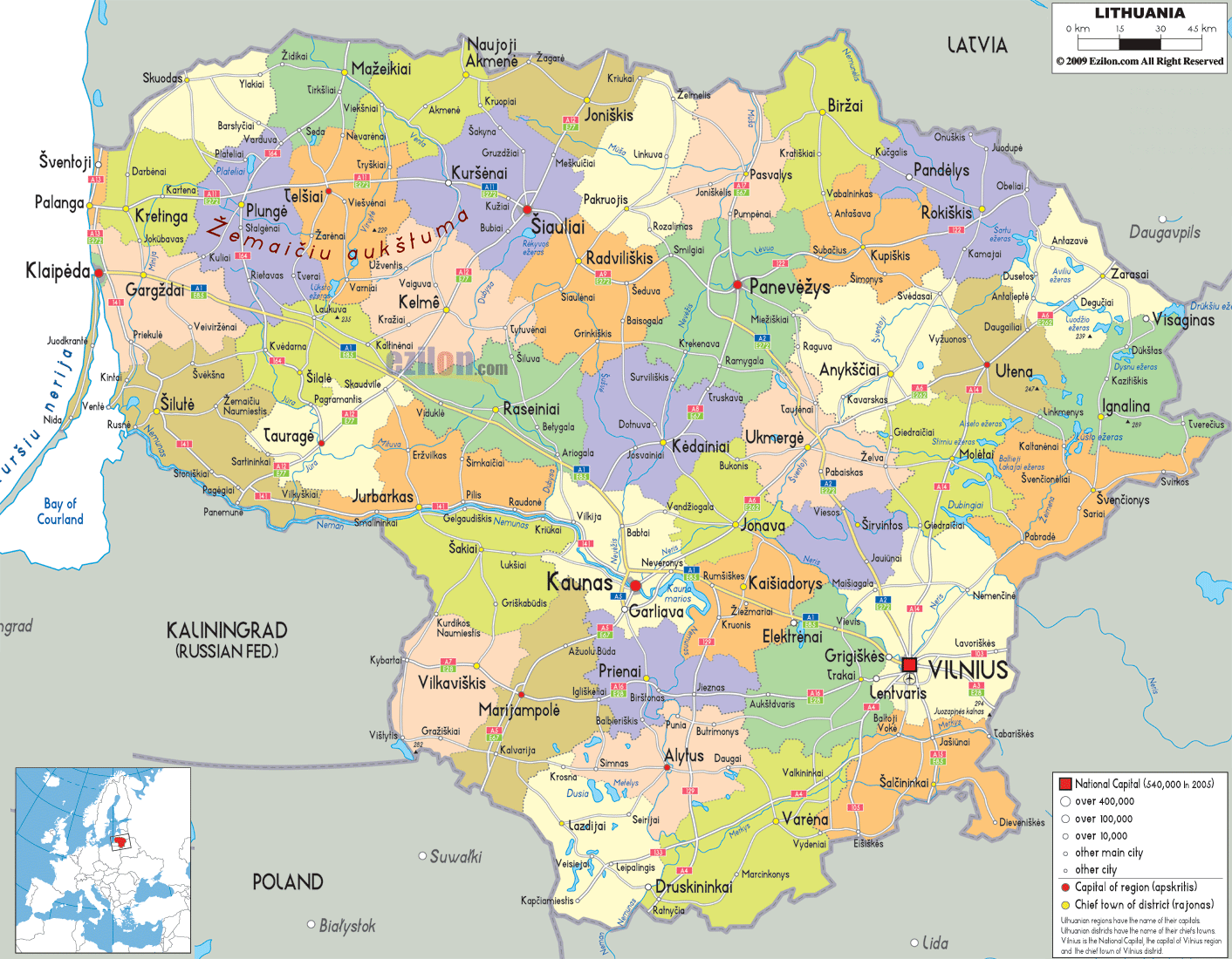 Lietuvos Zemelapis Maps Lietuvos Zemelapis Maps