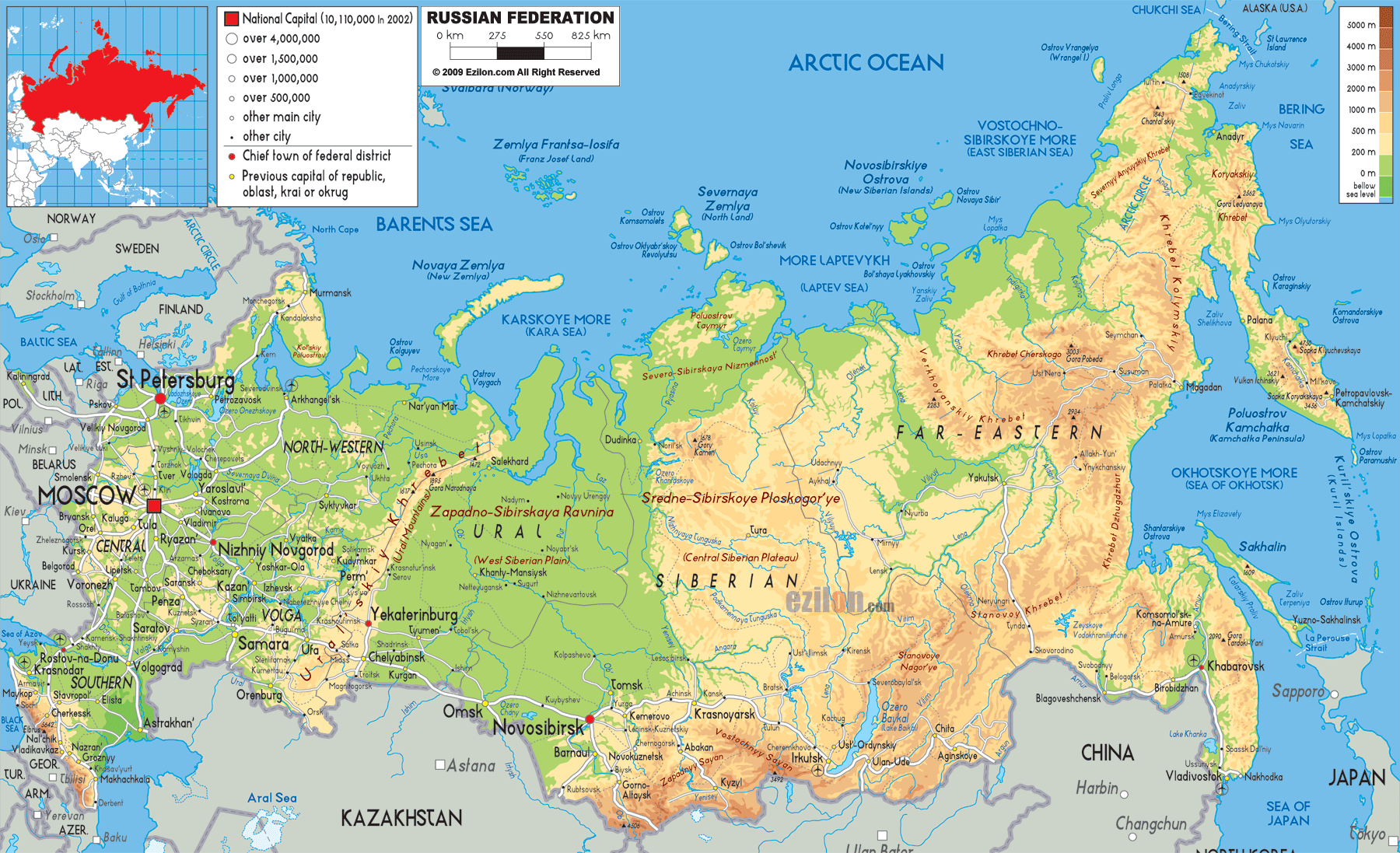 physical-map-of-russia-ezilon-maps