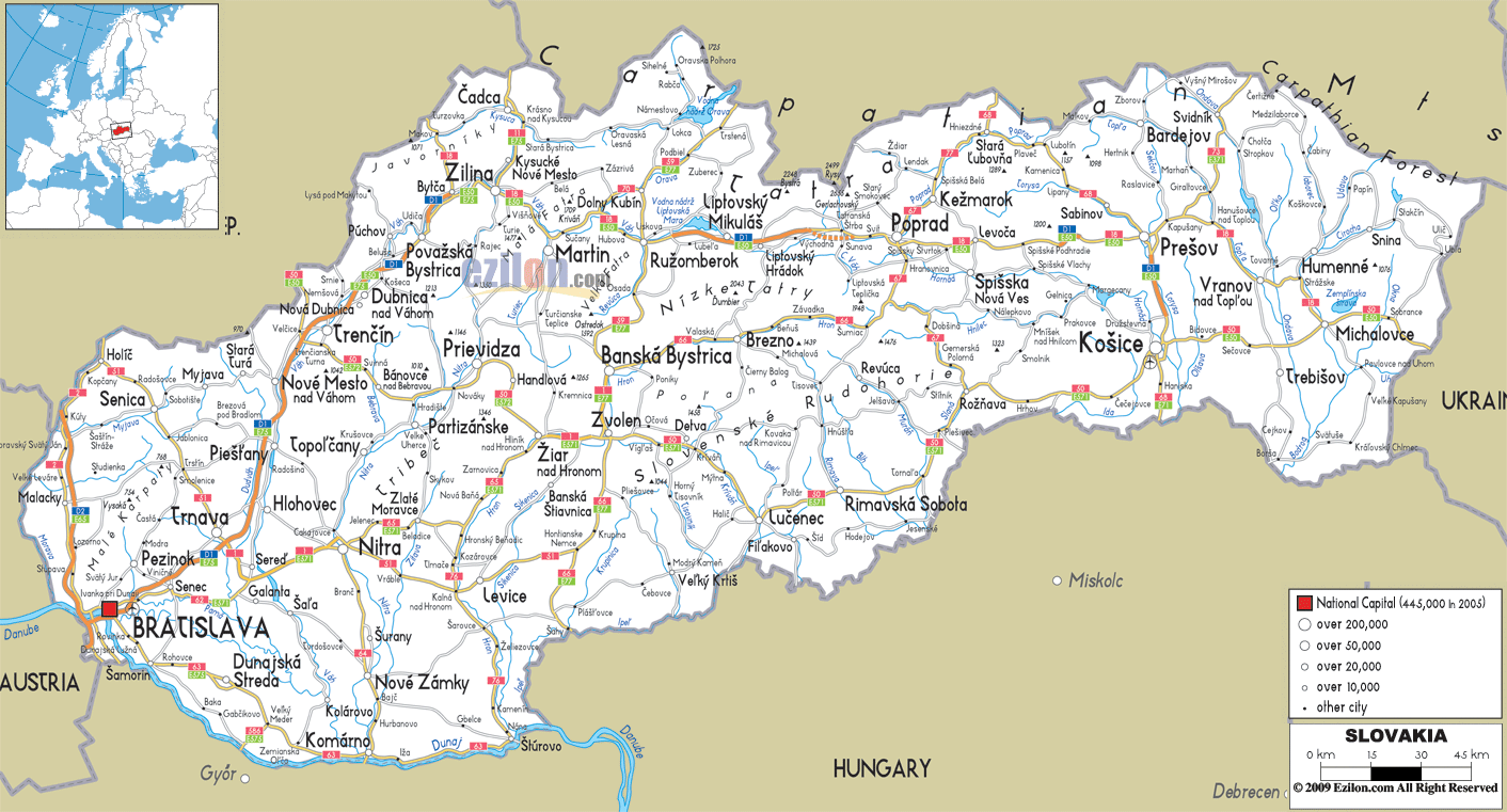 Slovakia road map