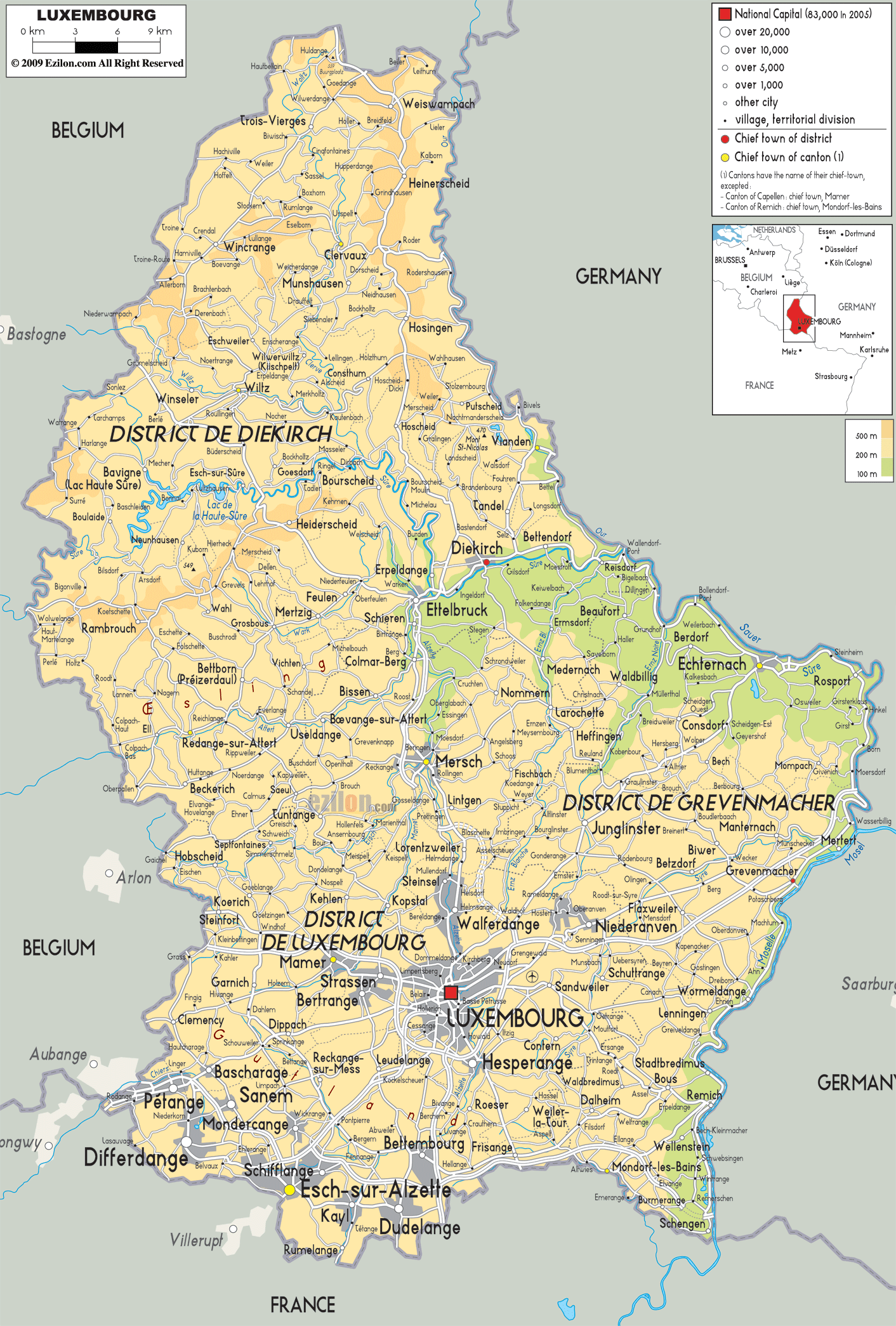 A geographical overview of luxembourg a european country