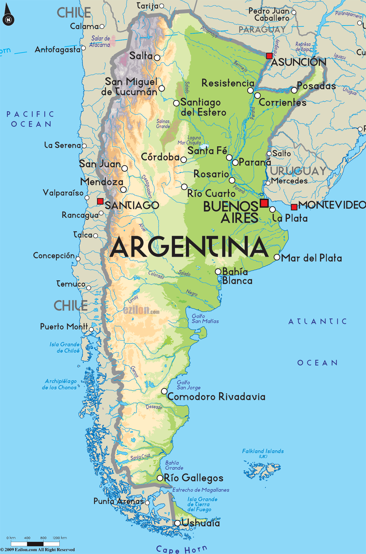 Argentina Map - Map of Argentina