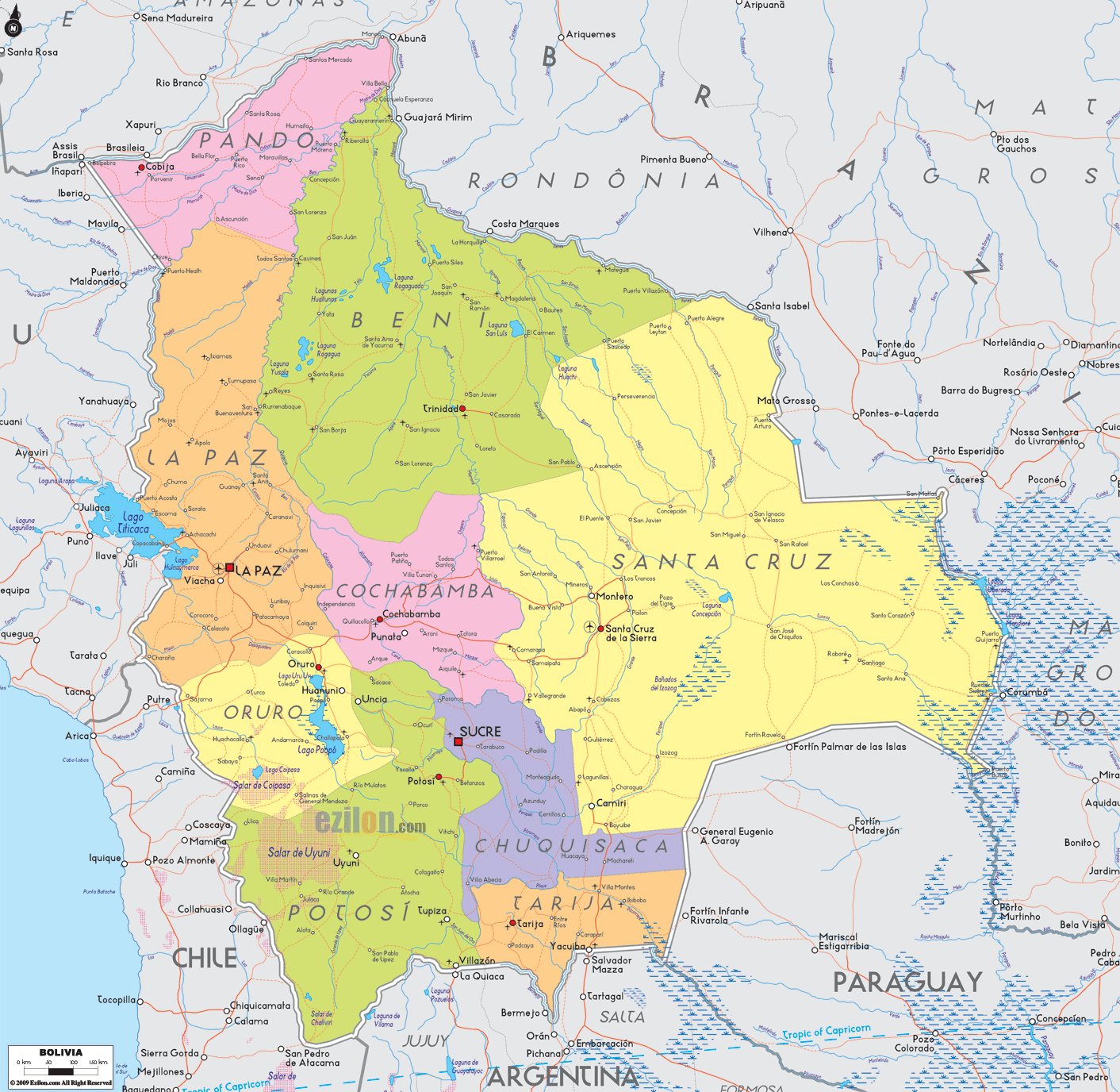 El Mapa Politico De Bolivia Bolivia Mapa Mapa Politico Mapas Images