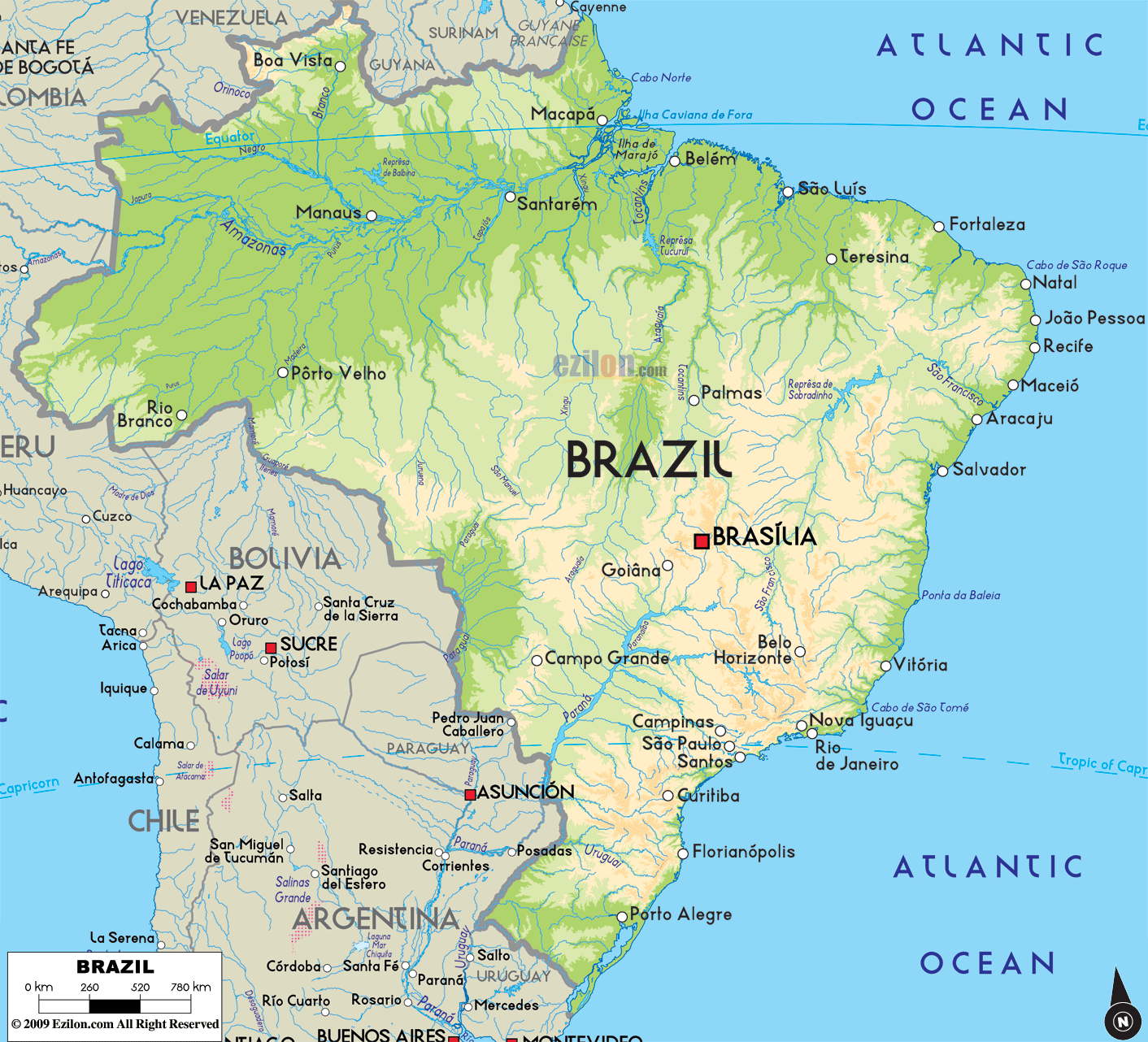 Brazil Map - Map of Brazil