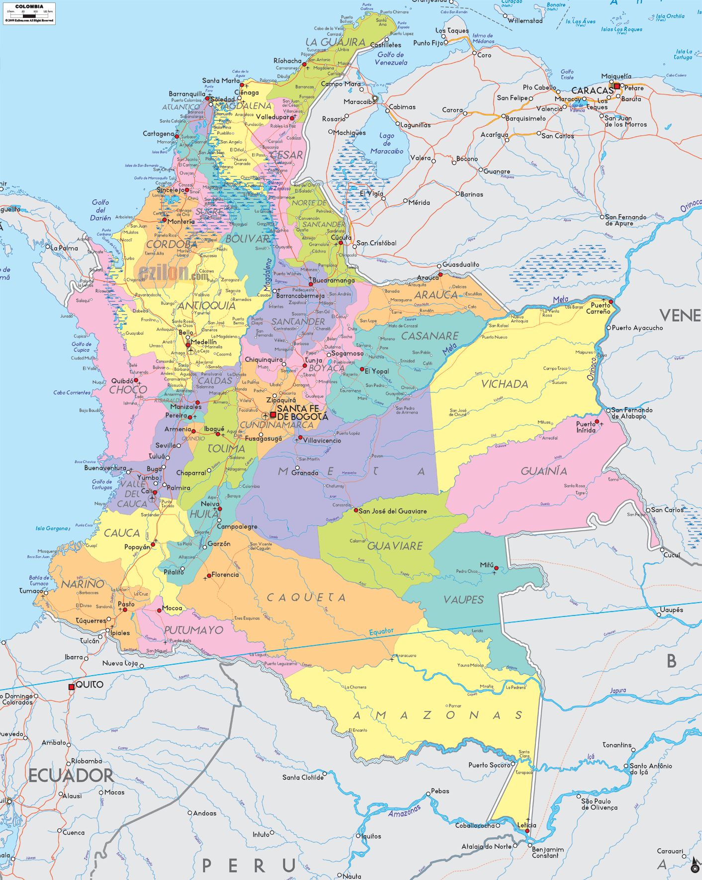 map of Colmbia