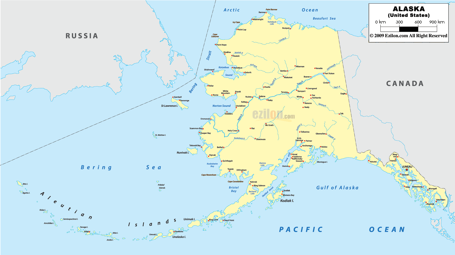 Alaska Road Map