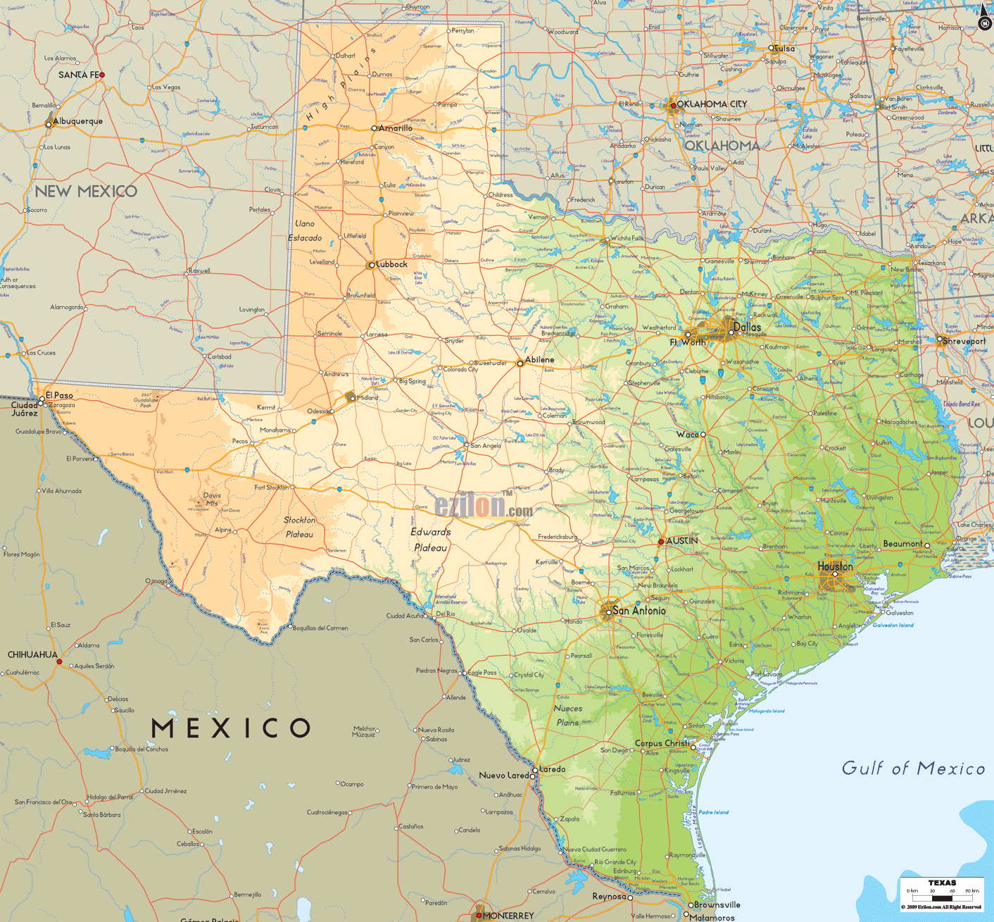 Lista 91+ Imagen Mapa De Texas Con Ciudades Y Pueblos Actualizar